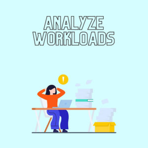 Illustration analyzing the employee workloads 