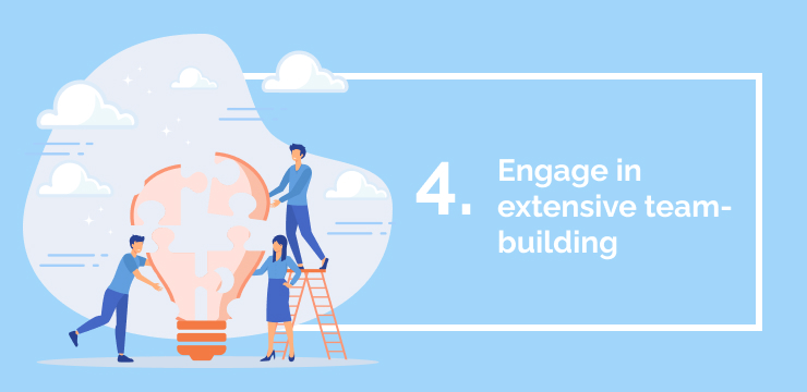 4 Engage in extensive team-building