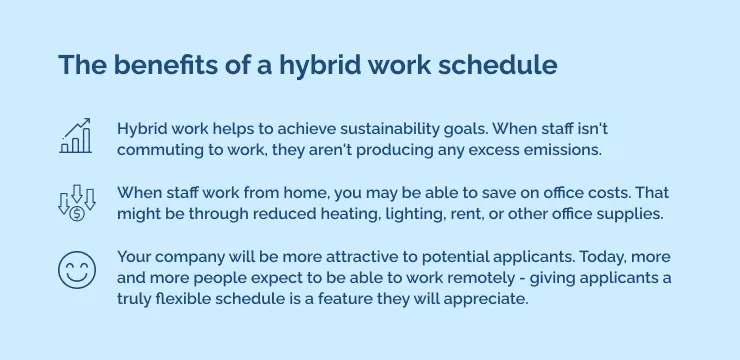 The benefits of a hybrid work schedule