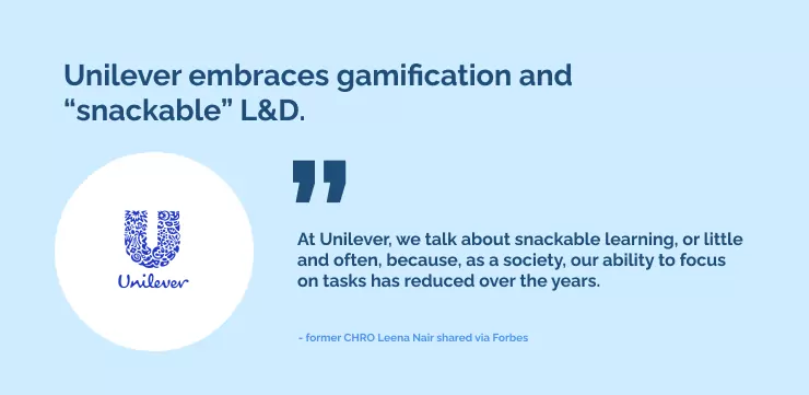 Unilever embraces gamification and “snackable” L_D.
