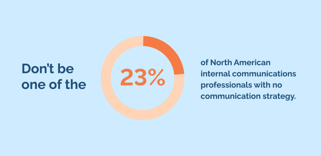 Don’t be one of the 23_ of North American internal communications professionals with no communication strategy