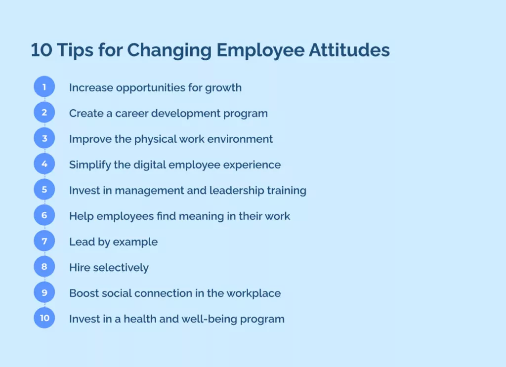10 Tips for Changing Employee Attitudes
