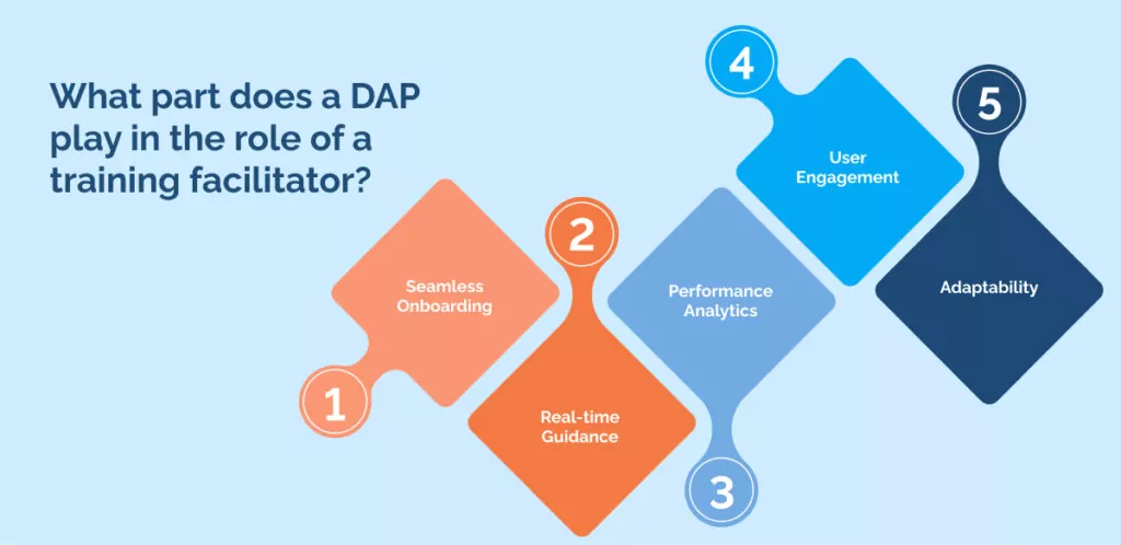 What part does a DAP play in the role of a training facilitator_